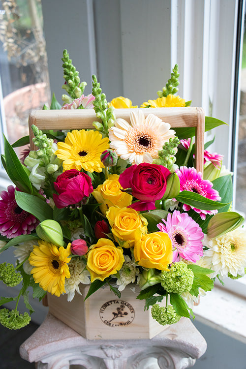 Happy Birthday Flower Basket
