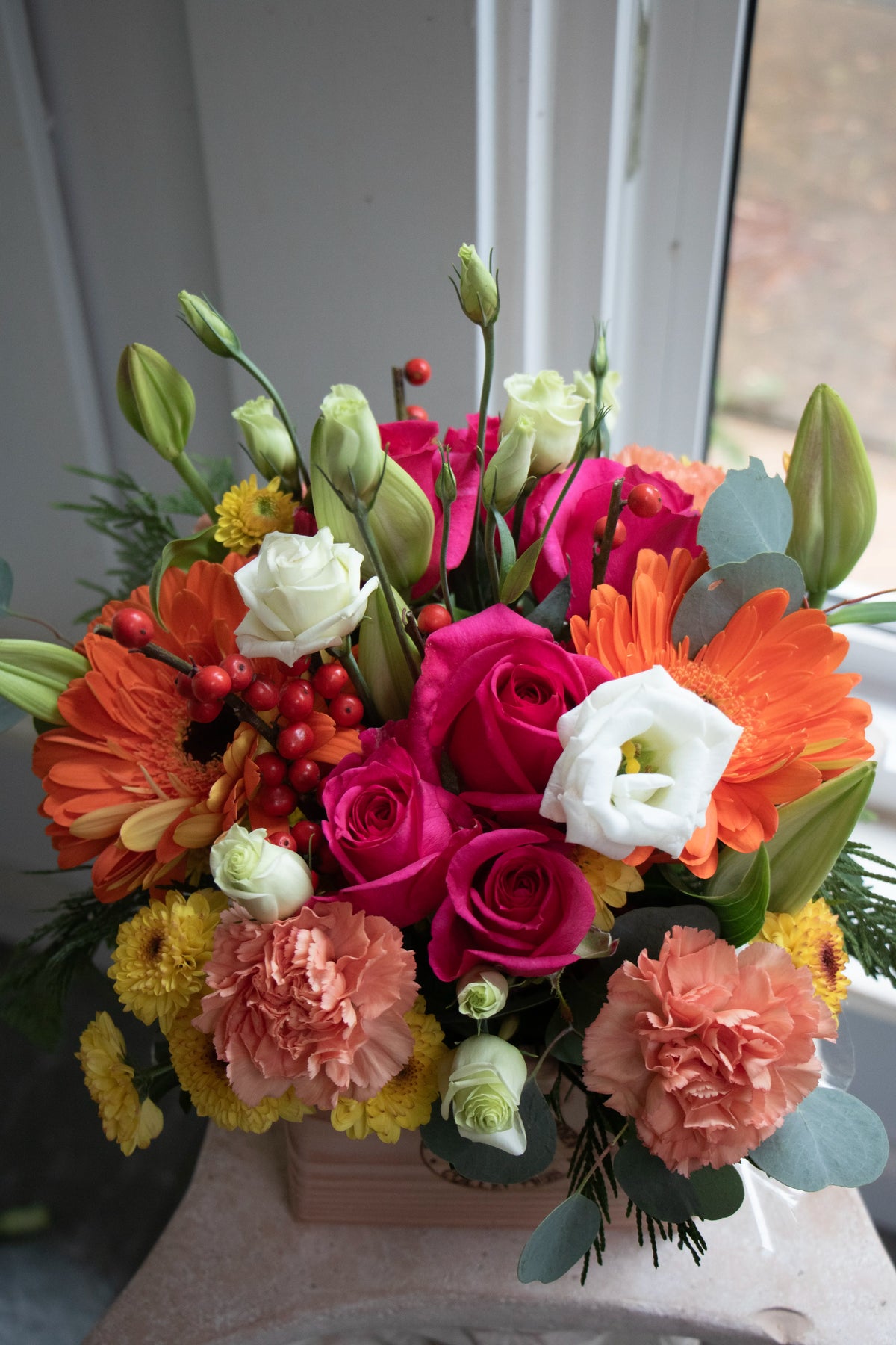 Floretta Flower Box in bright & cheery colours, medium size
