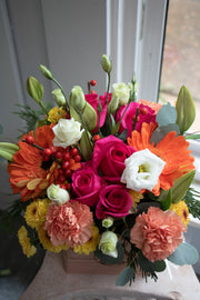 Floretta Flower Box in bright & cheery colours, medium size