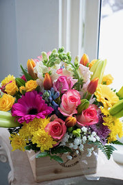 Floretta Flower Box in bright & cheery colours, medium size