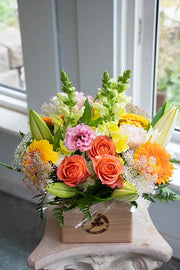 Floretta Flower Box in bright & cheery colours, medium size