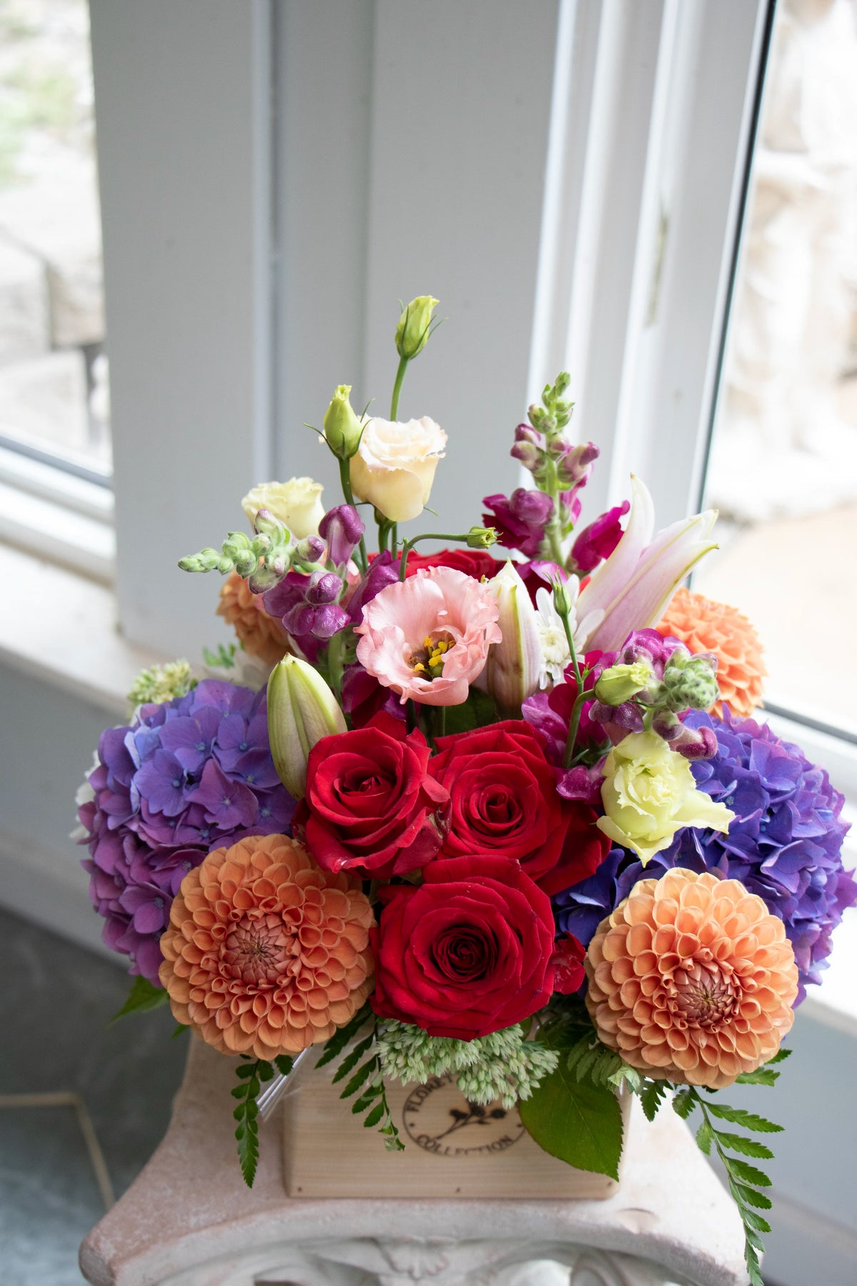 Floretta Flower Box in bright & cheery colours, medium size