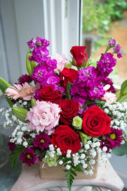 Floretta Flower Box in bright & cheery colours, medium size