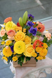 Floretta Flower Box in bright & cheery colours, medium size