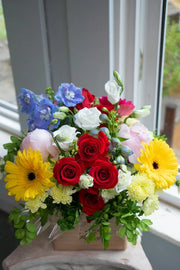 Floretta Flower Box in bright & cheery colours, medium size