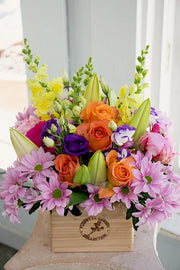 Floretta Flower Box in bright & cheery colours, medium size