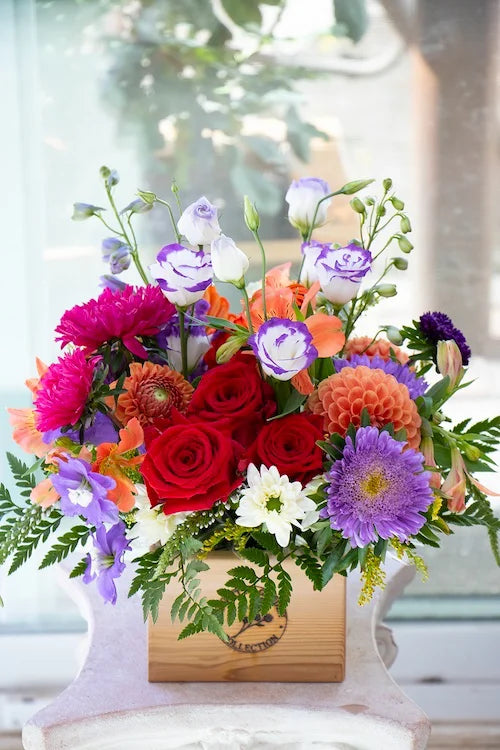 Floretta Flower Box in bright & cheery colours, medium size