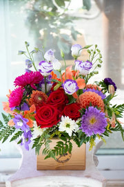 Floretta Flower Box in bright & cheery colours, medium size