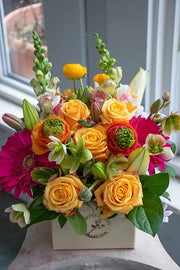 Floretta Flower Box in bright & cheery colours, medium size