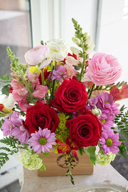 Floretta Flower Box in bright & cheery colours, medium size