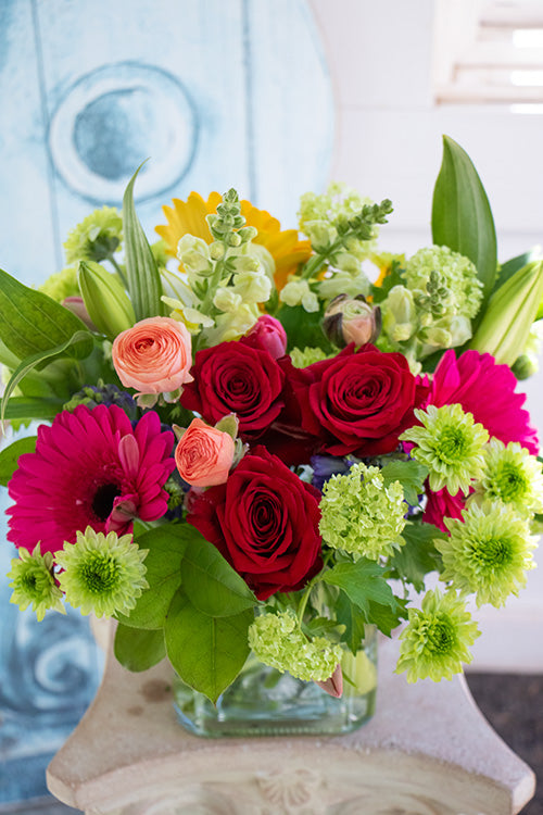 Floretta Vase in bright & cheery colours, standard size