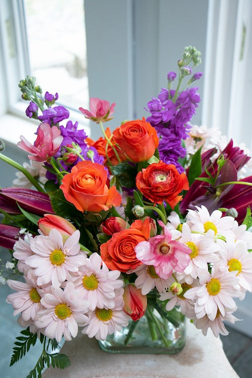 Floretta Vase in bright & cheery colours, standard size