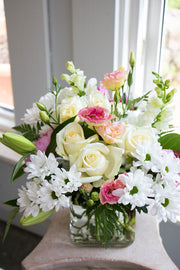 Sympathy Vase Arrangement in pastel colours, standard size