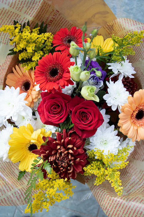 Floretta Bouquet in bright & cheery colours, standard size
