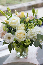 Sympathy Vase Arrangement in pastel colours, standard size